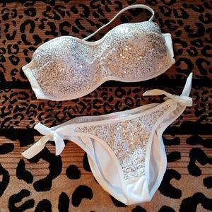 white sequin swimsuit